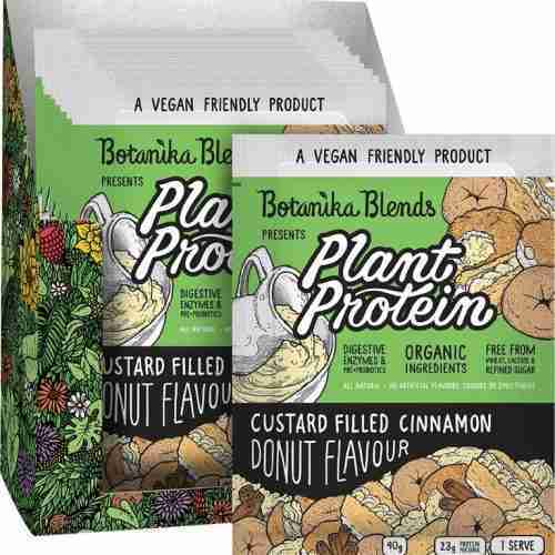 Botanika Blends Vegan Plant Protein - Custard Cinnamon Donut 1kg for sale  online | eBay Australia Botanika Blends Plant Protein Custard Filled Cinnamon Donut 500g